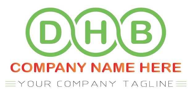Diseño de logotipo de letra DHB