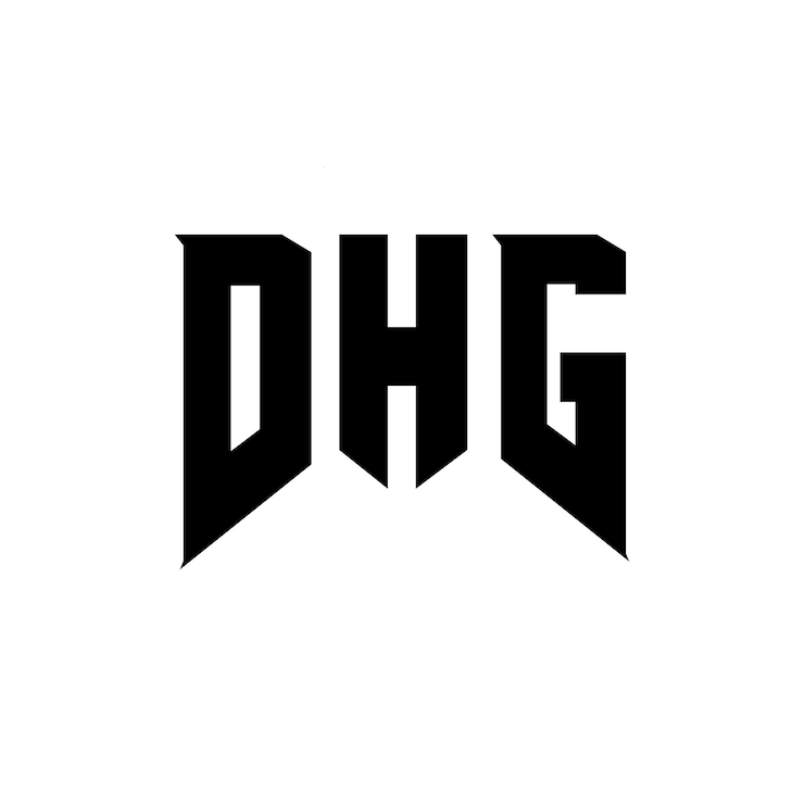 Vector diseño de logotipo de letra dhg para una empresa de tecnología diseño de logotipo dhg combinación de colores blanco y negro diseño de diseño de logotipo dhg vector dhg diseño de icono dhg alfabeto dhg tipografía