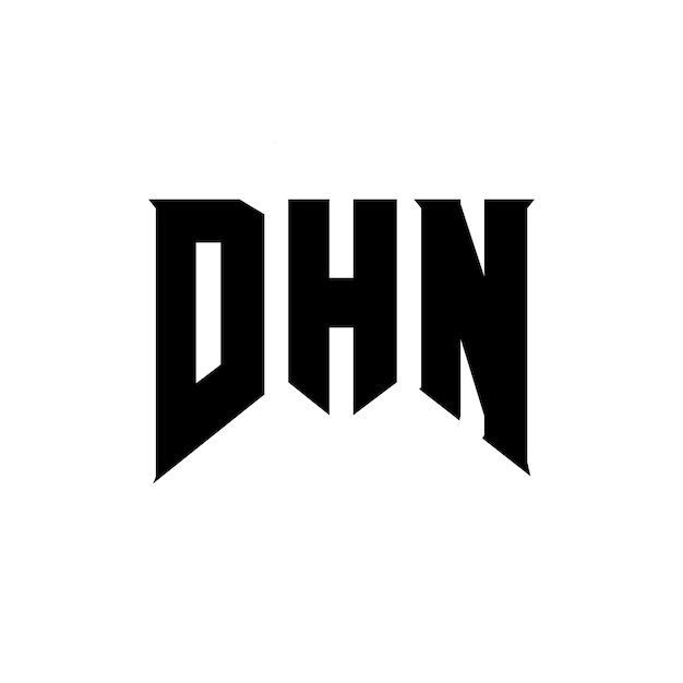 Diseño de logotipo de letra DHN para una empresa de tecnología Diseño del logotipo DHN combinación de colores blanco y negro Diseño del Logotipo DHN Vector DHN Diseño del Icono DHN Alfabeto DHN Tipo de diseño del logotipo