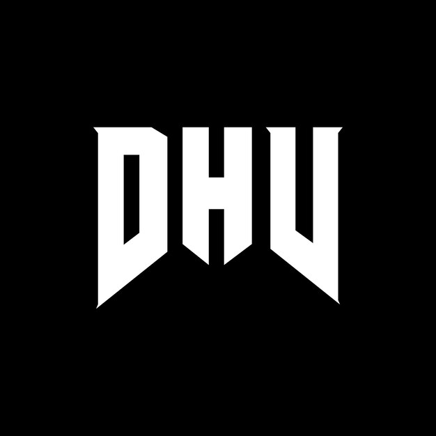 Diseño de logotipo de letra DHV para una empresa de tecnología Diseño del logotipo DHV combinación de colores blanco y negro Diseño del Logotipo DHV Vector DHV Diseño del Icono DHV Alfabeto DHV Tipo de diseño del Logotipo