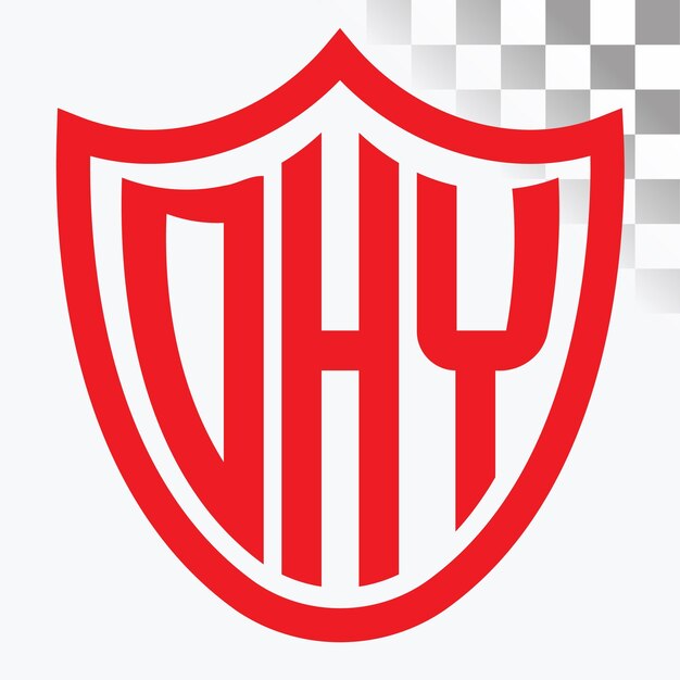 Diseño de logotipo de letra DHY