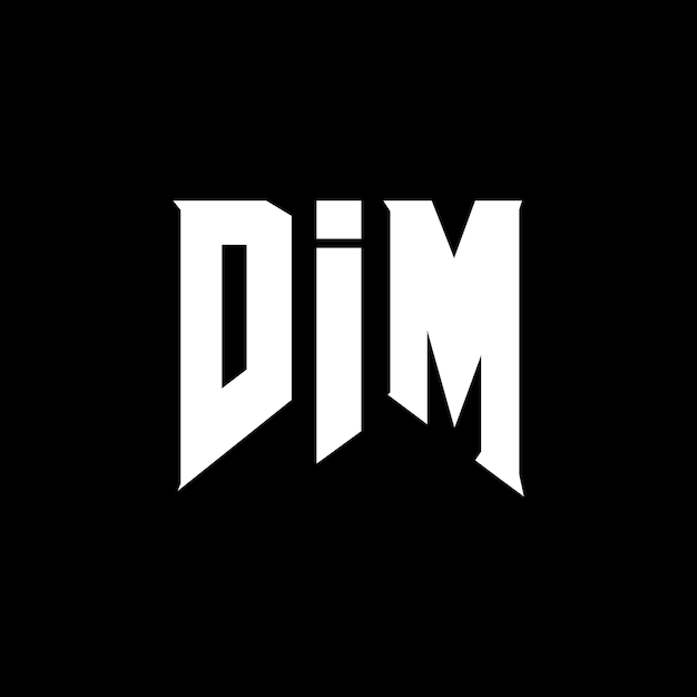 Diseño de logotipo de letra DIM para una empresa de tecnología Diseño del logotipo DIM combinación de colores blanco y negro Logotipo DIM Vector DIM Diseño del icono DIM Alfabeto DIM Tipografía diseño del logotipo