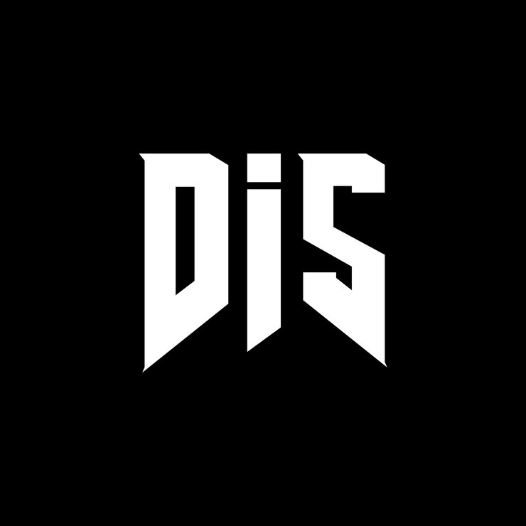 Vector diseño de logotipo de letra dis para la empresa de tecnología dis diseño de logotipo combinación de colores blanco y negro dis logotipo dis vector dis diseño dis icono dis alfabeto dis tipografía diseño del logotipo