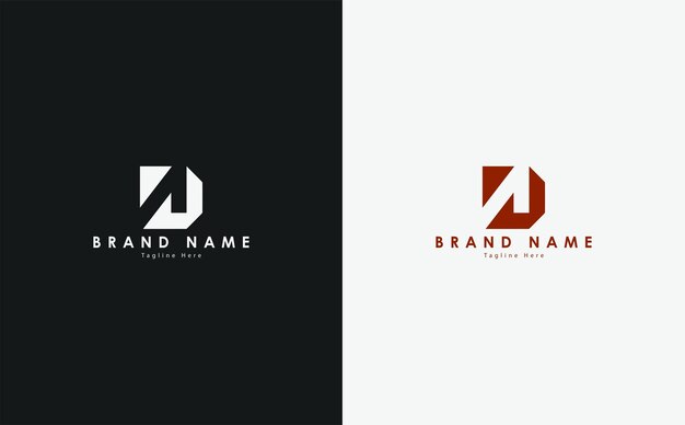 Diseño de logotipo de letra DJ vectorial