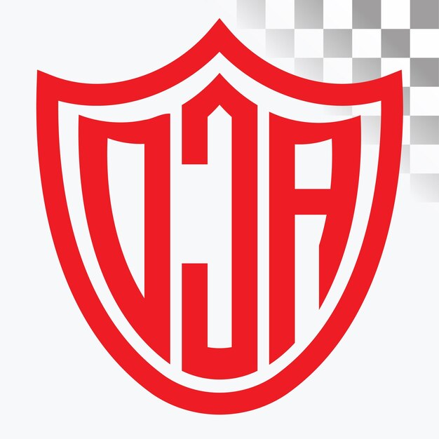 Diseño de logotipo de letra DJA
