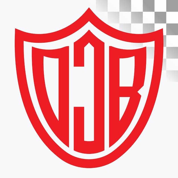 Diseño de logotipo de letra DJB
