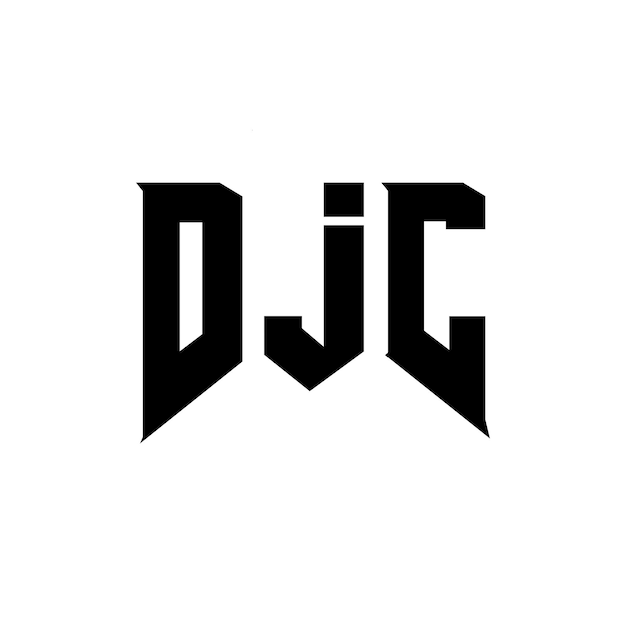 Diseño de logotipo de letra DJC para una empresa de tecnología Diseño de Logotipo DJC combinación de colores blanco y negro DJC logotipo DJC vector DJC diseño DJC icono DJC alfabeto DJC tipografía diseño de logotipo