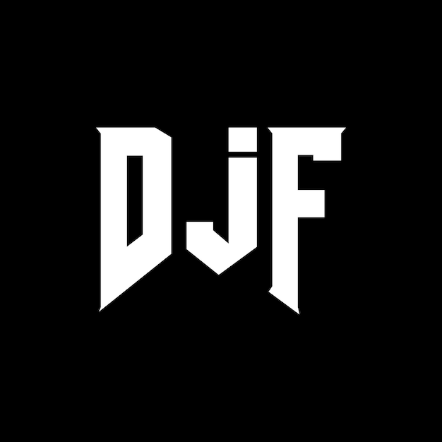 Diseño de logotipo de letra DJF para una empresa de tecnología Diseño del logotipo DJF combinación de colores blanco y negro Logotipo DJF Vector DJF Diseño del icono DJF Alfabeto DJF Tipografía diseño del logotipo