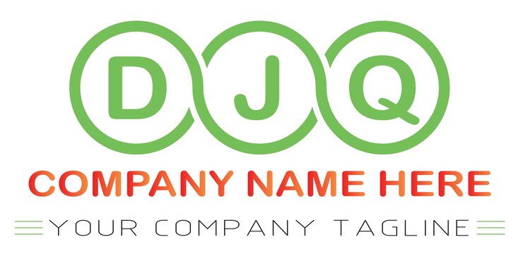 Vector diseño de logotipo de letra djq