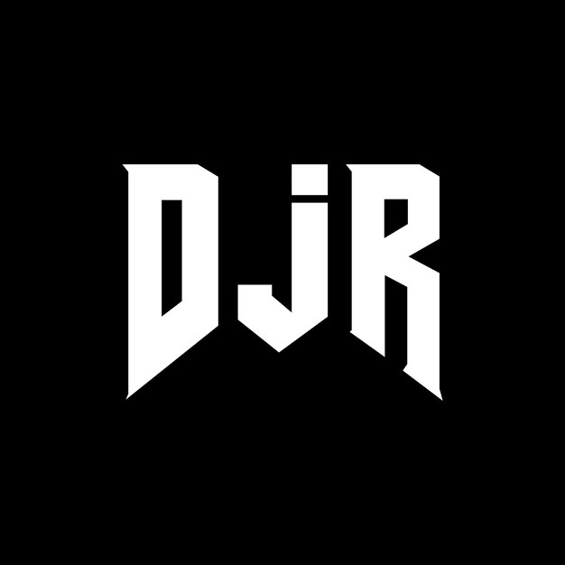 Diseño de logotipo de letra DJR para una empresa de tecnología Diseño del logotipo DJR combinación de colores blanco y negro Logotipo DJR Vector DJR Diseño del icono DJR Alfabeto DJR Tipografía diseño del logotipo