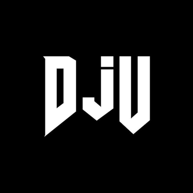 Vector diseño de logotipo de letra dju para una empresa de tecnología diseño de logotipo dju combinación de colores blanco y negro dju logotipo dju vector dju diseño dju icono dju alfabeto dju tipografía diseño de logotipo
