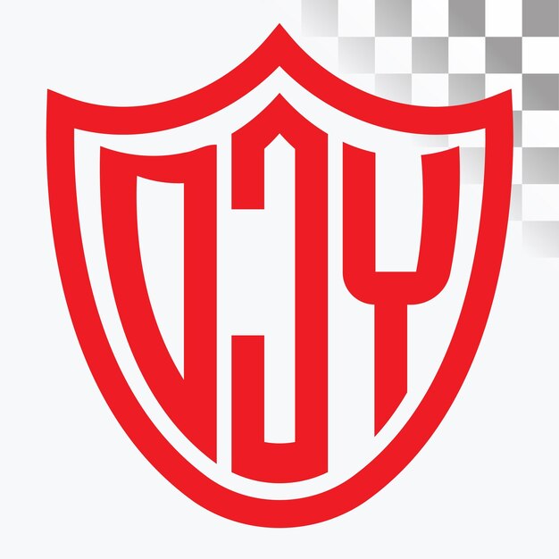 Diseño de logotipo de letra DJY