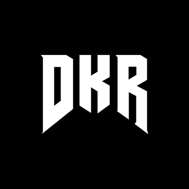Diseño de logotipo de letra DKR para una empresa de tecnología Diseño de Logotipo DKR combinación de colores blanco y negro Diseño de diseño de logotipo DKR Vector DKR Icon DKR Alfabeto DKR Tipografía