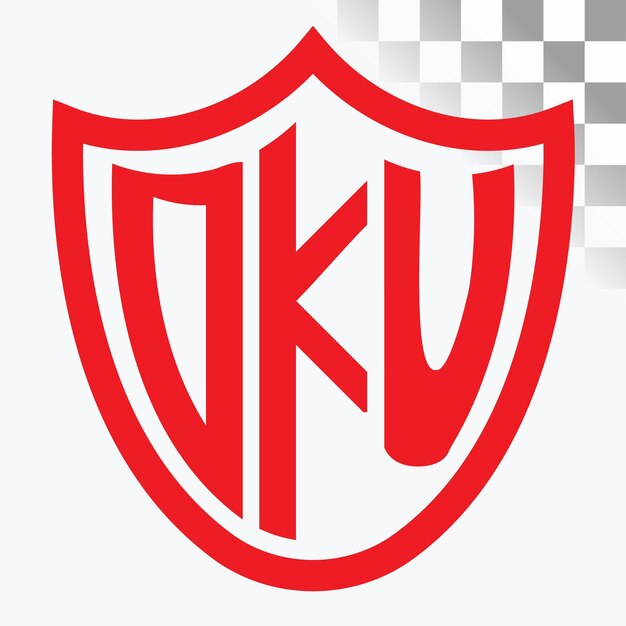 Diseño de logotipo de letra DKU