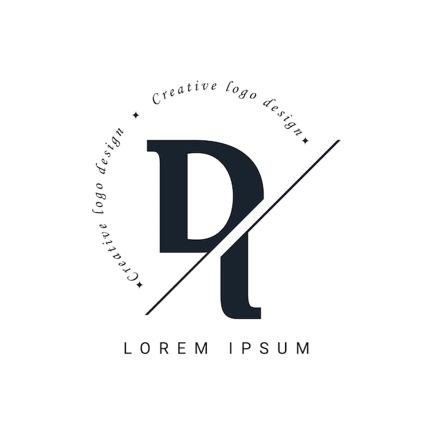 Diseño del logotipo de la letra DL con un corte creativo Diseño creativo del logotipo