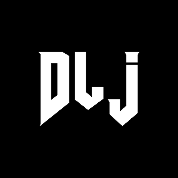 Diseño de logotipo de letra DLJ para una empresa de tecnología Diseño del logotipo DLJ Combinación de colores blanco y negro Logo DLJ Vector DLJ Diseño del icono DLJ Alfabeto DLJ Tipo de logotipo Diseño