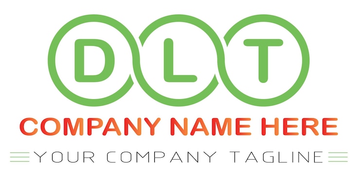 Vector diseño de logotipo de letra dlt