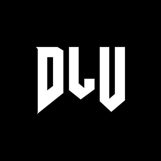 Diseño de logotipo de letra DLU para la empresa de tecnología DLU diseño de logotipo combinación de colores blanco y negro DLU logotipo DLU vector DLU diseño DLU icono DLU alfabeto DLU tipografía diseño del logotipo