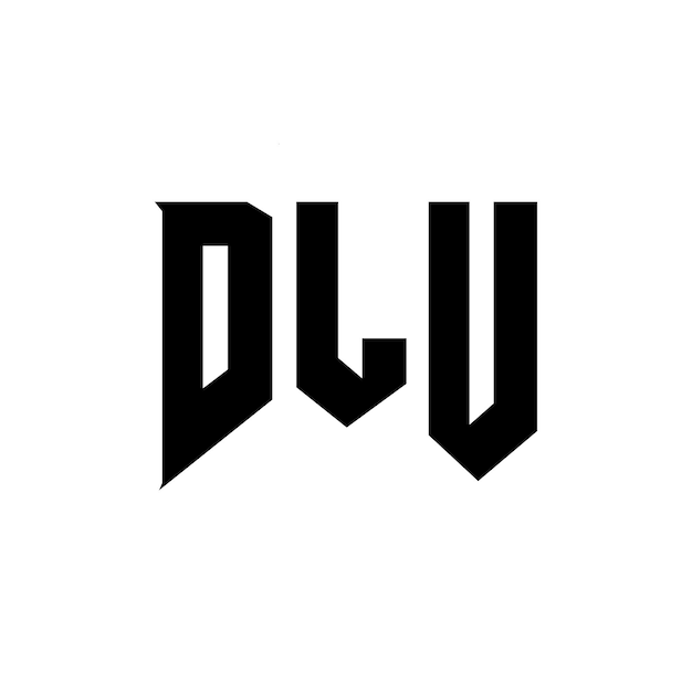 Diseño de logotipo de letra DLU para la empresa de tecnología DLU diseño de logotipo combinación de colores blanco y negro DLU logotipo DLU vector DLU diseño DLU icono DLU alfabeto DLU tipografía diseño del logotipo