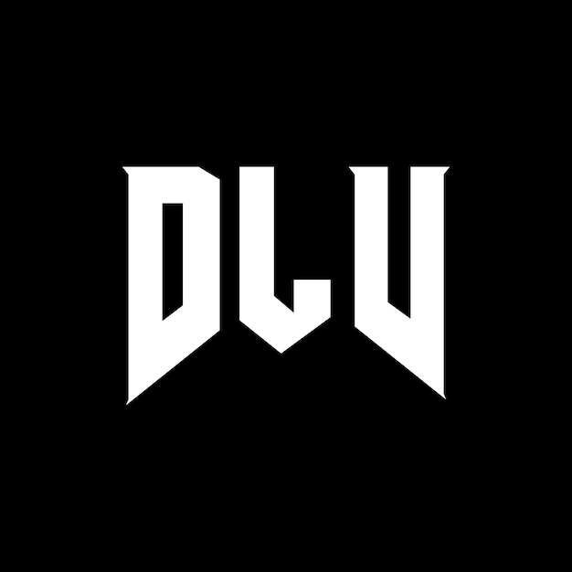 Diseño de logotipo de letra DLV para una empresa de tecnología Diseño del logotipo DLV combinación de colores blanco y negro Logotipo DLV Vector DLV Diseño del icono DLV Alfabeto DLV Tipo de logotipo Diseño