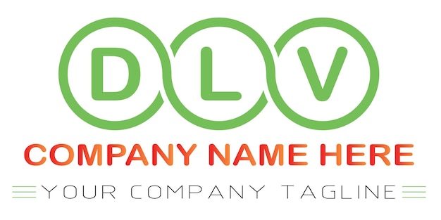 Diseño de logotipo de letra DLV