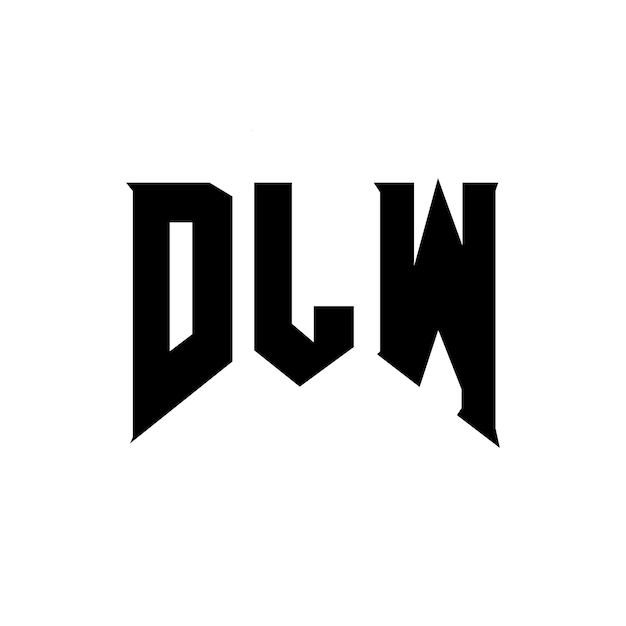 Diseño de logotipo de letra DLW para una empresa de tecnología Diseño del logotipo DLW Combinación de colores blanco y negro Logo DLW Vector DLW Diseño del icono DLW Alfabeto DLW Tipografía Logotipo