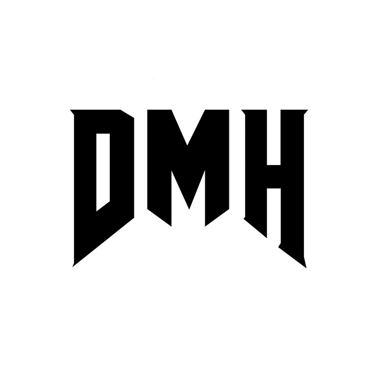 Vector diseño de logotipo de letra dmh para una empresa de tecnología diseño del logotipo dmh combinación de colores blanco y negro logotipo dmh vector dmh diseño del icono dmh alfabeto dmh tipografía diseño del logotipo