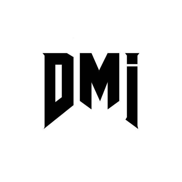 Diseño de logotipo de letra DMI para una empresa de tecnología Diseño del logotipo DMI combinación de colores blanco y negro Logotipo DMI Vector DMI Diseño del icono DMI Alfabeto DMI Tipo de logotipo