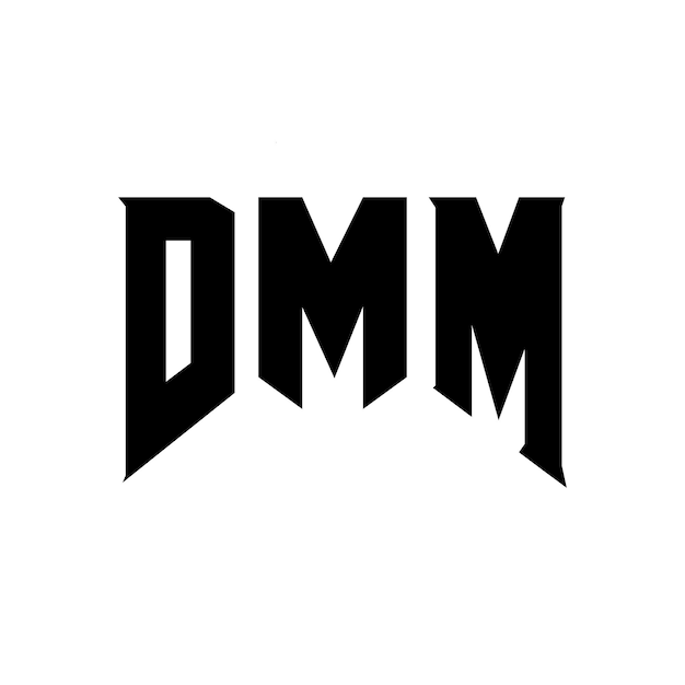 Diseño de logotipo de letra DMM para una empresa de tecnología Diseño del logotipo DMM combinación de colores blanco y negro Logotipo DMM Vector DMM Diseño del icono DMM Alfabeto DMM Tipografía diseño del logotipo