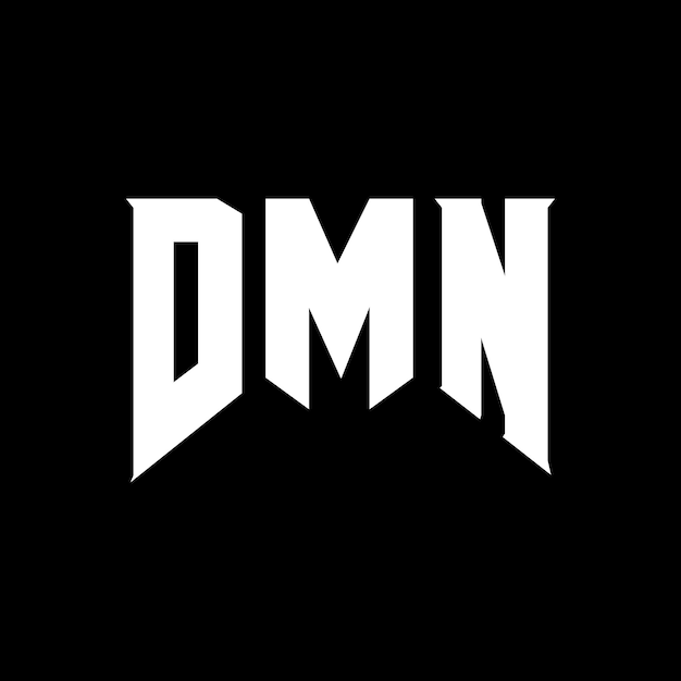 Diseño de logotipo de letra DMN para una empresa de tecnología Diseño del logotipo DMN combinación de colores blanco y negro Diseño del Logotipo DMN Vector DMN Diseño del icono DMN Alfabeto DMN Tipo de logotipo