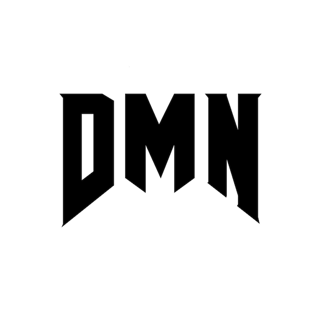 Diseño de logotipo de letra DMN para una empresa de tecnología Diseño del logotipo DMN combinación de colores blanco y negro Diseño del Logotipo DMN Vector DMN Diseño del icono DMN Alfabeto DMN Tipo de logotipo