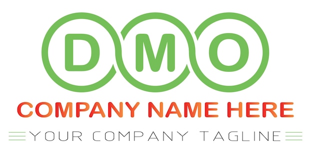 Diseño de logotipo de letra DMO