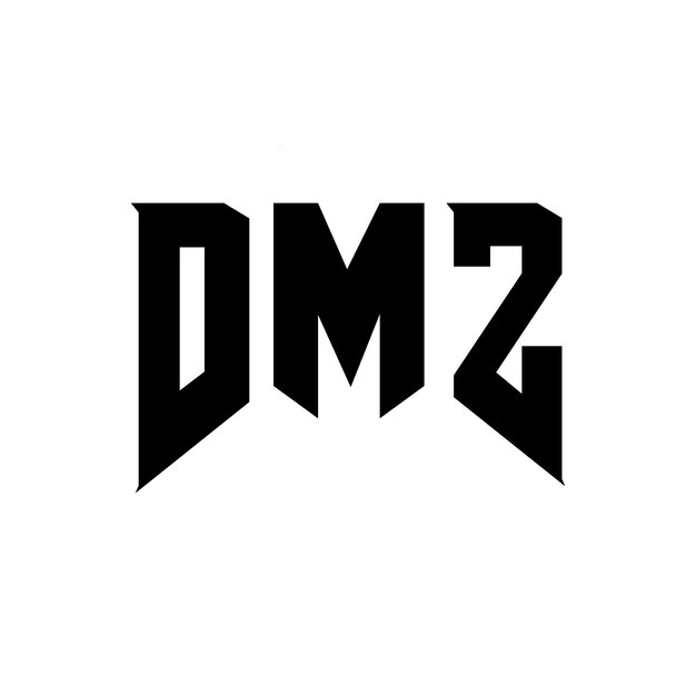 Diseño de logotipo de letra DMZ para una empresa de tecnología Diseño del logotipo DMZ combinación de colores blanco y negro Logotipo DMZ vector DMZ diseño Icono DMZ alfabeto DMZ tipografía Diseño del Logotipo