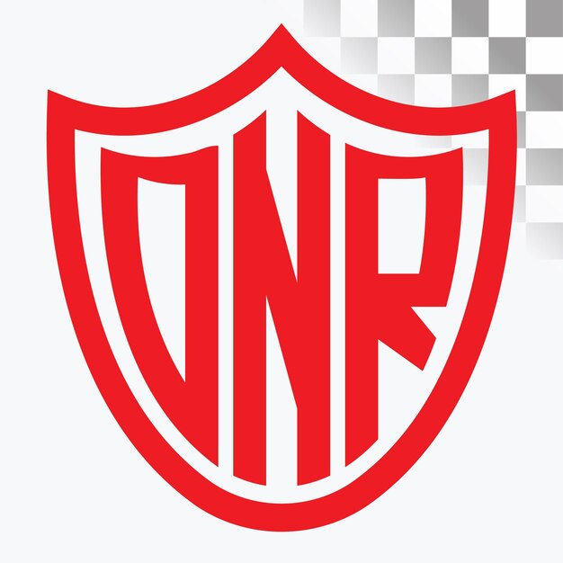 Diseño de logotipo de letra DNR