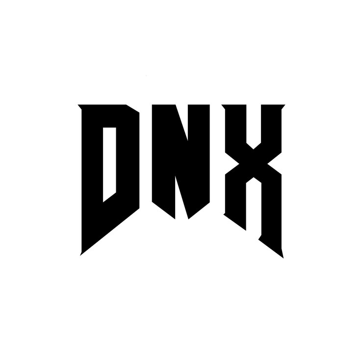 Vector diseño de logotipo de letra dnx para la compañía tecnológica dnx diseño de logotipo combinación de colores blanco y negro dnx logotipo dnx vector dnx diseño dnx icono dnx alfabeto dnx tipografía diseño de logotip
