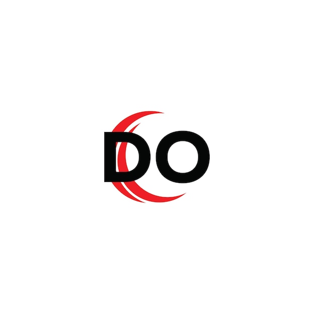 Diseño del logotipo de la letra DO Modelo vectorial del logotipo del monograma de negocios y bienes raíces DO