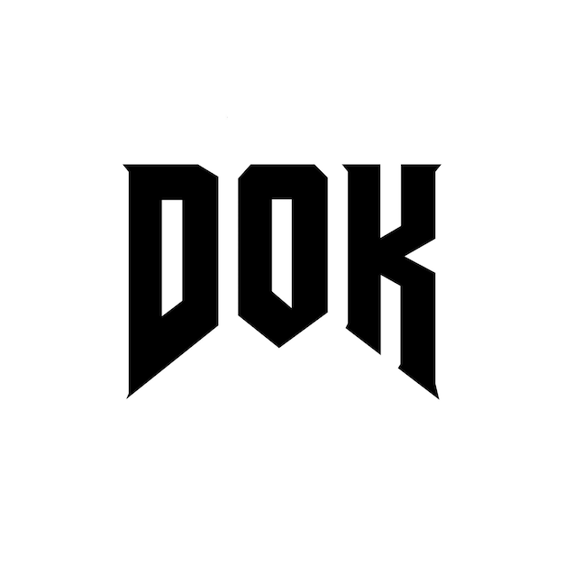 Diseño de logotipo de letra DOK para una empresa de tecnología DOK diseño de logotipo combinación de colores blanco y negro DOK logotipo DOK vector DOK diseño DOK icono DOK alfabeto DOK tipografía diseño del logotipo