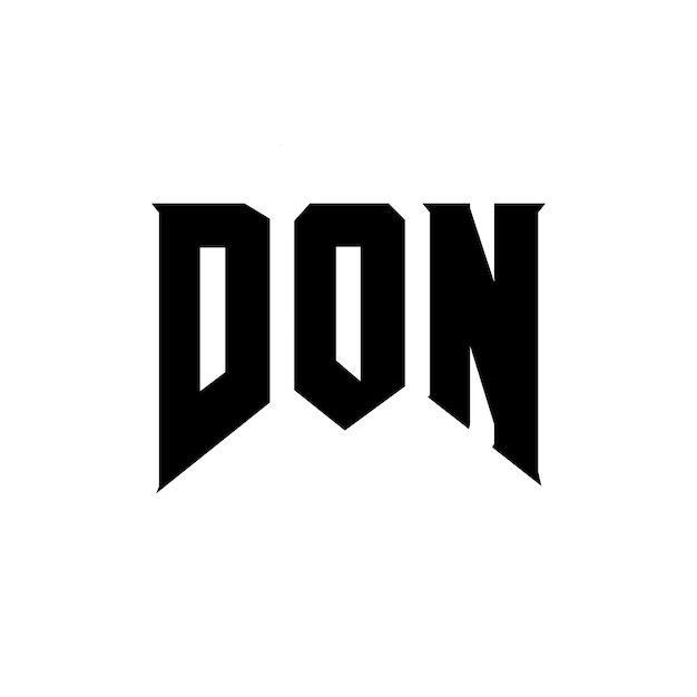 Diseño de logotipo de letra DON para una empresa de tecnología DON diseño de logotipo combinación de colores blanco y negro DON logotipo DON vector DON diseño DON icono DON alfabeto DON tipografía logotipo diseño