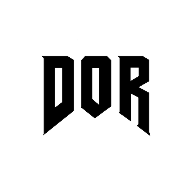 Diseño de logotipo de letra DOR para la empresa de tecnología DOR diseño de logotipo combinación de colores blanco y negro DOR logotipo DOR vector DOR diseño del icono DOR alfabeto DOR tipografía diseño del logotipo