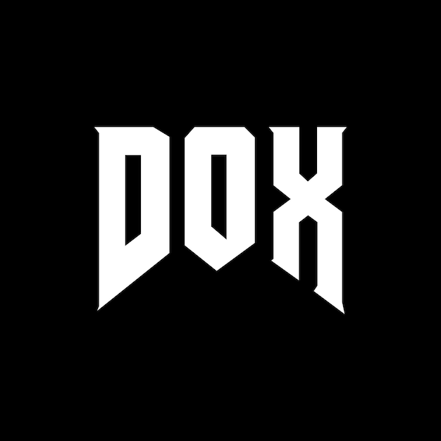 Diseño de logotipo de letra DOX para la compañía de tecnología DOX diseño de logotipo combinación de colores blanco y negro DOX logotipo DOX vector DOX diseño DOX icono DOX alfabeto DOX tipografía diseño de logotip