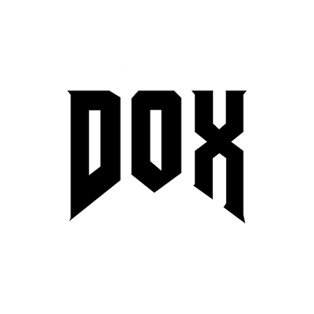 Diseño de logotipo de letra DOX para la compañía de tecnología DOX diseño de logotipo combinación de colores blanco y negro DOX logotipo DOX vector DOX diseño DOX icono DOX alfabeto DOX tipografía diseño de logotip