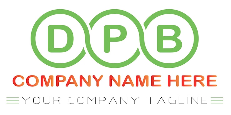 Vector diseño del logotipo de la letra dpb