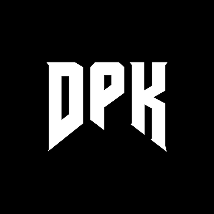 Vector diseño de logotipo de letra dpk para una empresa de tecnología diseño del logotipo dpk combinación de colores blanco y negro logotipo dpk vector dpk diseño del icono dpk alfabeto dpk tipografía diseño del logotipo