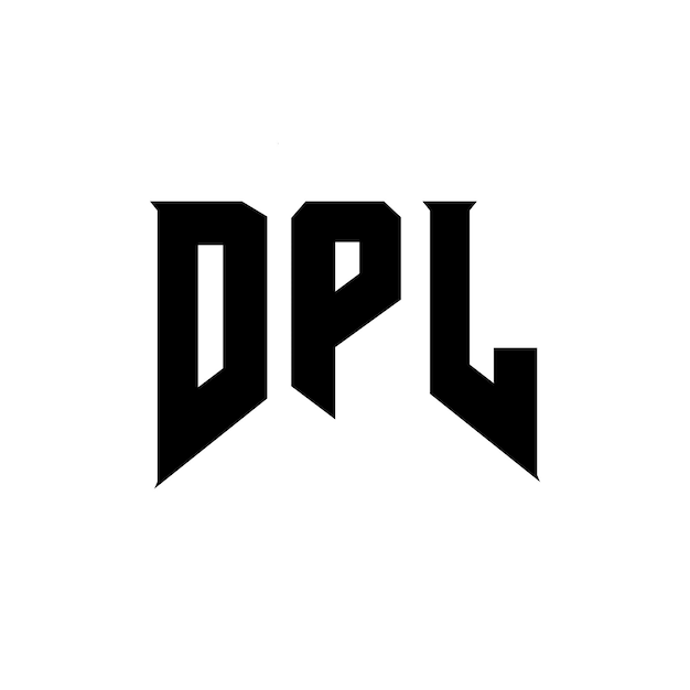 Diseño de logotipo de letra DPL para una empresa de tecnología Diseño del logotipo DPL combinación de colores blanco y negro DPL logotipo Vector DPL diseño del icono DPL alfabeto DPL tipografía diseño del logotipo