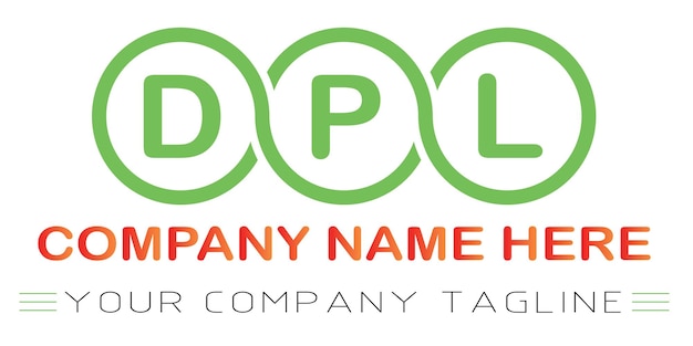 Diseño de logotipo de letra DPL