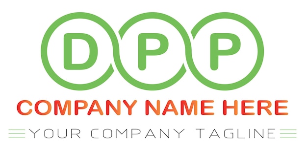 Diseño de logotipo de letra DPP