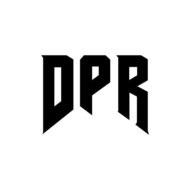 Vector diseño de logotipo de letra dpr para una empresa de tecnología diseño del logotipo dpr combinación de colores blanco y negro logotipo dpr vector dpr diseño del icono dpr alfabeto dpr tipografía diseño del logotipo