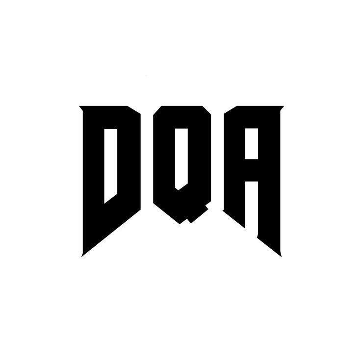 Vector diseño de logotipo de letra dqa para una empresa de tecnología diseño del logotipo dqa combinación de colores blanco y negro diseño del logó dqa vector dqa diseño del icono dqa alfabeto dqa