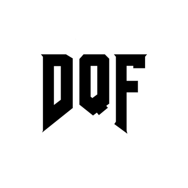 Diseño de logotipo de letra DQF para una empresa de tecnología Diseño del logotipo DQF combinación de colores blanco y negro DQF logotipo Vector DQF diseño DQF icono DQF alfabeto DQF tipografía diseño del logotipo
