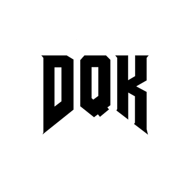 Diseño de logotipo de letra DQK para una empresa de tecnología Diseño del logotipo DQK combinación de colores blanco y negro Diseño del logó DQK vector DQK diseño del icono DQK alfabeto DQK tipografía diseño del logó